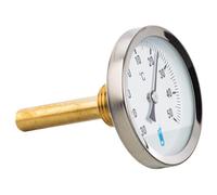 Thermador - Thermomètre chauffage et doigts de gant - Thermomètre à plongeur 45 mm Axial - 0 à 120°C - Ø100 mm -