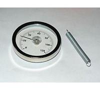 Thermador - Thermomètre chauffage - THERMADOR Thermomètre applique à ressort 0 à120°C - Ø63