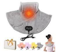 Thermaease Pro Coussin chauffant portable USB pour le cou et les épaules avec minuteries d'arrêt automatique, 3 niveaux de chaleur plus 3 modes de massage, chauffage rapide 60 s