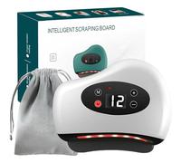 ThermaedgeHeated Gua Sha for Plantar Fasciitis and Deep Tissue Massage, Foot Scraper,Electric Fascia Knife with Heating & 12 Vibration, 4-In-1 Vibration Device for Feet Calves Neck, Shoulders (White)