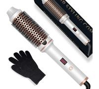 Thermal Brush Kératine Brosse à air chaud Heat Brush 38Mm, Brosse thermique ronde, Hot Brush 120-200¿, Brosse thermique double tension, Ionique Lisse Briller Volume Peigne
