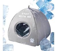 Thermal Chilling Pet Sanctuary, Reflective Aluminum Puppy Den, 16.54x16.54 inches Summer Crate for Relief, Canvas Freezing Layer Guard, Backyard Porch Deck Terrace Balcony, Backyards Ventilation Pack
