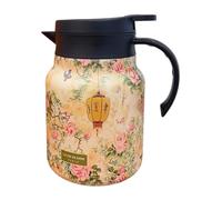 Thermal Coffee Carafe - 1000ml 316 Stainless Steel, Insulated Floral Design | Tea Infuser, Leak Resistant Hot Beverage Pot For Home, Office And Daily Use