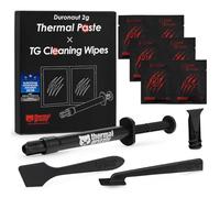 Thermal Grizzly Duronaut - Durabilité améliorée et pâte thermique haute performance - pour une conductivité maximale lors de l'overclocking CPU/PS4/PS5/Xbox avec 12 lingettes nettoyantes, 6 humides et