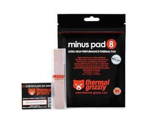 Thermal Grizzly Thermopad Minus Pad 8 - Coussin thermique en silicone thermoconducteur auto-adhésif. Il refroidit les éléments chauffants de l'ordinateur ou de la console. (120 × 20 × 0,5 mm)