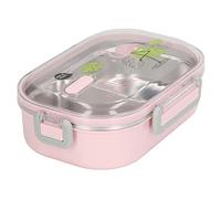 Thermal Insulation Lunch Box Compartment Liner Thermal Insulation Lunch Box Container for Student Children Stainless Steel Lunch Box Silicone Thermal Insulation (Oiseau rose