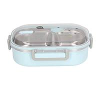 Thermal Insulation Lunch Box Compartment Liner Thermal Insulation Lunch Box Container for Student Children Stainless Steel Lunch Box Silicone Thermal Insulation (Poisson bleu