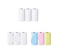 Thermal Sticker Paper Roll Pack of 9 Pcs Self Adhesive Label 57x25mm Bluetooth Inkless(Mixed 9pcs Paper)