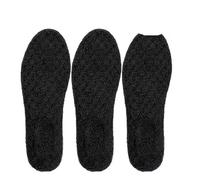 Thermal Thicken Plush Insole Wool Warm Memory Foam for Unisex Sports Shoes Pad Soft Chill-Proof Self-Heating Absorbent Shoe Pads(Black(6pcs),39-40)