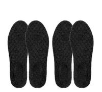 Thermal Thicken Plush Insole Wool Warm Memory Foam for Unisex Sports Shoes Pad Soft Chill-Proof Self-Heating Absorbent Shoe Pads(Black(4pcs),41-42)