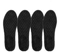 Thermal Thicken Plush Insole Wool Warm Memory Foam for Unisex Sports Shoes Pad Soft Chill-Proof Self-Heating Absorbent Shoe Pads(Black(8pcs),39-40)