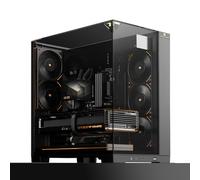 Thermalright A70 Châssis PC - 270° Panorama - Verre Trempé ATX Tour Midi, supporte Carte mère ATX/GPU 420mm, Gestion des câbles cachée - Noir