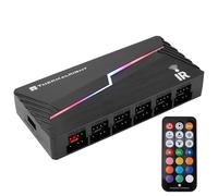 Thermalright ARGB and Fan HUB X12 IR Black ARGB/PWM Ventilateur Hub Controller Utilisé SATA Alimentation, Hub Prend en charge 12 groupes de ventilateurs CPU, interface d'alimentation et interface