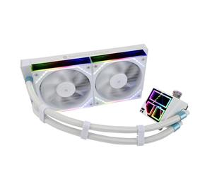 Thermalright Frozen Infinity 240 White Refroidisseur liquide pour CPU double ventilateur PMM 2000 tr/min pour CPU Aio AM4/AM5 et Intel LGA115X/1700/1851 Infinity Mirror