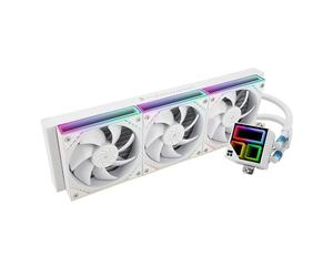 Thermalright Frozen Infinity 360 White Refroidisseur à eau pour processeur, 360 Aio, triple ventilateur TL-M12W PWM, refroidisseur de processeur Infinity Mirror pour AMD/AM4/AM5, Intel LGA1851/1700