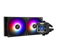 Thermalright Frozen Warframe 240 Noir ARGB Refroidissement à eau pour processeur, refroidissement à eau 240 AIO, IPS 320 x 240 résolution écran LCD, refroidisseur de processeur liquide pour AMD/Intel
