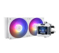 Thermalright FW 240 Blanc ARGB Refroidisseur à eau pour processeur avec 2 ventilateurs PWM, IPS 320 x 240 résolution écran LCD, refroidissement AIO 240, refroidisseur de processeur liquide pour Intel