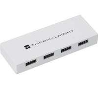 Thermalright Interal Hub USB 2.0 X5, alimentation SATA, support magnétique, extension USB 9 broches pour carte mère PC (blanc)