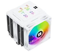 Thermalright Peerless Assassin 120 Refroidisseur d'air numérique ARGB blanc pour processeur - Affichage de la température | 6 tuyaux de chaleur | Ventilateurs PWM 120 mm 1850 tr/min, pour Intel 1851
