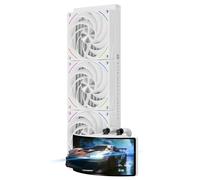Thermalright Rainbow Vision 360 TURBO ARGB Blanc CPU refroidisseur liquide, pour AM5/ Intel LGA1851/1700,6,67 pouces courbé écran-aspiration magnétique, avec 2400x1080 résolution, 360 mm Aio