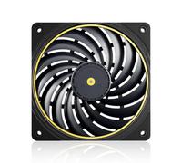 Thermalright TL-B12015 EX Ventilateur de processeur 120 x 120 x 15 mm, refroidissement silencieux PWM à 4 broches, fin de 15 mm, 3150 tr/min, livré avec couvercle en maille (noir)