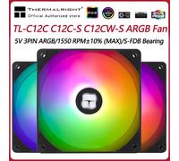 Thermalright TL-C12C 3 en 1 120mm ventilateur de refroidissement 5V ARGB gamer ajuster la vitesse refroidisseur argb réglable ventilateur de boîtier d'ordinateur ventilador TL-C12W-S V3 3PCS