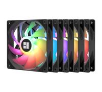 Thermalright TL-C12C-S X5 Ventilateur de processeur Noir 1550 tr/min Vitesse de rotation 120 mm Ventilateur PWM pour boîtier et refroidissement liquide et processeur(5 pièces)