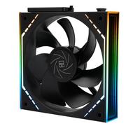 Thermalright TL-M12QR - Ventilateur de processeur - 120 mm - Connecteur PWM - Silencieux - Avec roulement S-FDB - Avec effet lumineux miroir ARGB - Silencieux - Noir (TL-M12QR)