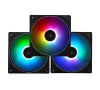 Thermalright TL-S12-S Lot de 3 ventilateurs de processeur, 120 mm, ARGB, effet de lumière fin, connecteur PWM 4 broches, silencieux, avec roulement S-FDB, jusqu'à 1500 tr/min