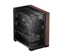Thermalright TR Boîtier de Jeu TR A70 Vision V2 ATX - Boîtier en Verre trempé foncé avec parois latérales en Grain de Bois, avec écran LCD de 9,16"