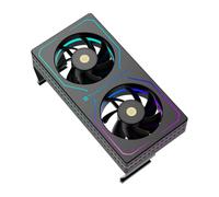 Thermalright TR MC-2 ARGB Black - Radiateur RAM - Barre lumineuse RVB arc-en-ciel - 3200 tr/min - Double ventilateur silencieux - Refroidisseur actif noir - Compatible universel avec toutes les