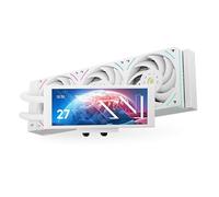 Thermalright Trofeo Vision 360 ARGB Refroidisseur CPU AIO blanc, radiateur de 360 mm, écran LCD IPS avec résolution 1280 x 480, pour AM4/AM5, Intel LGA1851/1700, écran long LCD de 6,86 cm, blanc