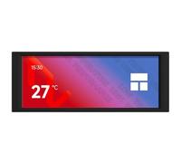 Thermalright Trofeo Vision Écran large IPS 6,8" avec résolution 1280 x 480 avec options de positionnement d'écran LCD flexibles Noir