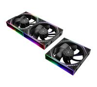 Thermalright Ventilateur de châssis TL-M12Q X3 120 mm silencieux, épissure sans fil, ventilateur de bloc de construction, processeur à fonction PWM, effet d'éclairage ARGB miroir infini, nouveau