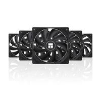 Thermalright Ventilateur de processeur TL-C12C X5, noir, ventilateur de PC avec vitesse de 1550 tr/min, ventilateur de refroidissement de boîtier d'ordinateur de 120 mm, ventilateur de contrôle PWM