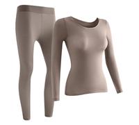 Thermals pour femme - Fournitures quotidiennes élastiques douces sans | Ensemble thermique haut et bas pour femme, pyjama de base, voyage, Thanksgiving, vacances, Noël, automne, quotidien