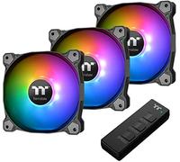 Thermaltake Ventilateur pour boîtier Pure 12 – 12 cm – Lot de 3 – Noir