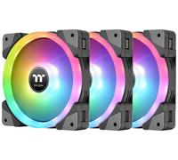 Thermaltake CL-F143-PL12SW-A Ventilateur pour PC noir, transparent, RVB (l x H x P) 120 x 120 x 25 mm avec commande d'éclairage