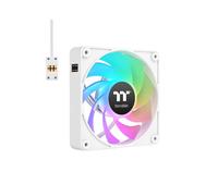 Thermaltake CT140 EX ARGB Ventilateur de refroidissement inversé pour PC Blanc (lot de 3 ventilateurs), connexion magnétique, synchronisation de carte mère 5 V, 16,8 millions de couleurs, 9 LED