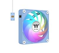 Thermaltake CT120 EX ARGB Sync |120mm |Pack de 3 |Connexion en série magnétique MagForce 2.0 |PWM 500-2000 tr/min|9 LED adressables |Synchronisation carte mère 5V| Roulement hydraulique|Bleu hortensia