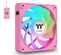 Thermaltake CT120 EX Reverse ARGB Sync | 120mm | Pack de 3 | Connexion en série magnétique MagForce 2.0 | PWM 500-2000 tr/min | 9 LED | Synchronisation carte mère 5V | Roulement hydraulique | Rose