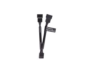 Thermaltake AC-060-CO1OTN-F1 Câble d'alimentation interne, 0.11m, Connecteur P4 4-pin Mâle vers P4 4-pin Femelle, noir, pour ventilateur