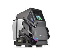 Thermaltake AH T200 Micro Tower Noir - Boîtier PC Micro ATX / Mini-ITX, 2x 3.5", 3x 2.5", USB 3.2, Vitre Trempée, Refroidissement Avant 280mm Max