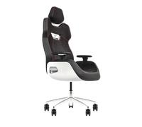 Thermaltake Argent E700 Gaming Chair | Ice Grey Metallic Alcantara Crayon Real Leather Chair | Chaise de Bureau | Cuir véritable | Ergonomique | Confort Maximal