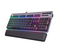 Thermaltake Argent K6 RGB Clavier de Jeu mécanique à Profil Bas, Cherry MX Speed Silver, Plaque supérieure Alumiunm, Bouton Multi-Fonctions, Repose-Poignet, GKB-KB6-LSSRUS-01