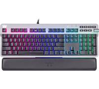 Thermaltake Argent K6 RGB KB6 Cherry Low Profile Silver German Clavier de gaming allemand, QWERTZ titane