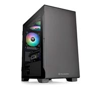 Thermaltake S100 TG - Tour - micro ATX - panneau latéral fenêtré (verre trempé) - pas d'alimentation (PS/2) - noir - USB/Audio