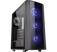 Thermaltake Boîtier PC Versa J25 TG RGB – verre trempé – ATX – Noir