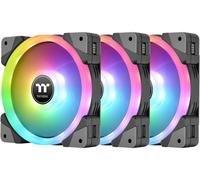 Thermaltake CL-F143-PL12SW-A Ventilateur pour PC noir, transparent, RVB (l x H x P) 120 x 120 x 25 mm avec commande déclairage RGB