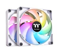 Thermaltake CL-F153-PL12SW-A CT120 Lot de 2 ventilateurs de refroidissement pour PC avec synchronisation ARGB pour carte mère 5 V - 16,8 millions de couleurs, 9 LED adressables, boîtier à roulement